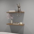 thumbnail image 1 of 31.5" Floating Shelves Set of 2, Wooden Wall Mounted Shelves, Modern Home Storage Decorative Floating Shelves for Living Room, Bedroom, Entryway, Mahogany, 1 of 8