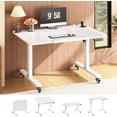 thumbnail image 1 of 31.5" Foldable Electric Standing Desk for Small Space, 180° Tiltable Mobile Rising Computer Desk, Height Adjustable Drawing Desk, Study Writing Table, 1 of 7