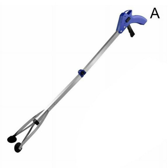 31.5" Foldable Reach extends Grabber Tool with Rubber Suction Cups, Foldable Gripper and Reaching Tool with Rotating Jaw for Trash, Shelves, and Home Use