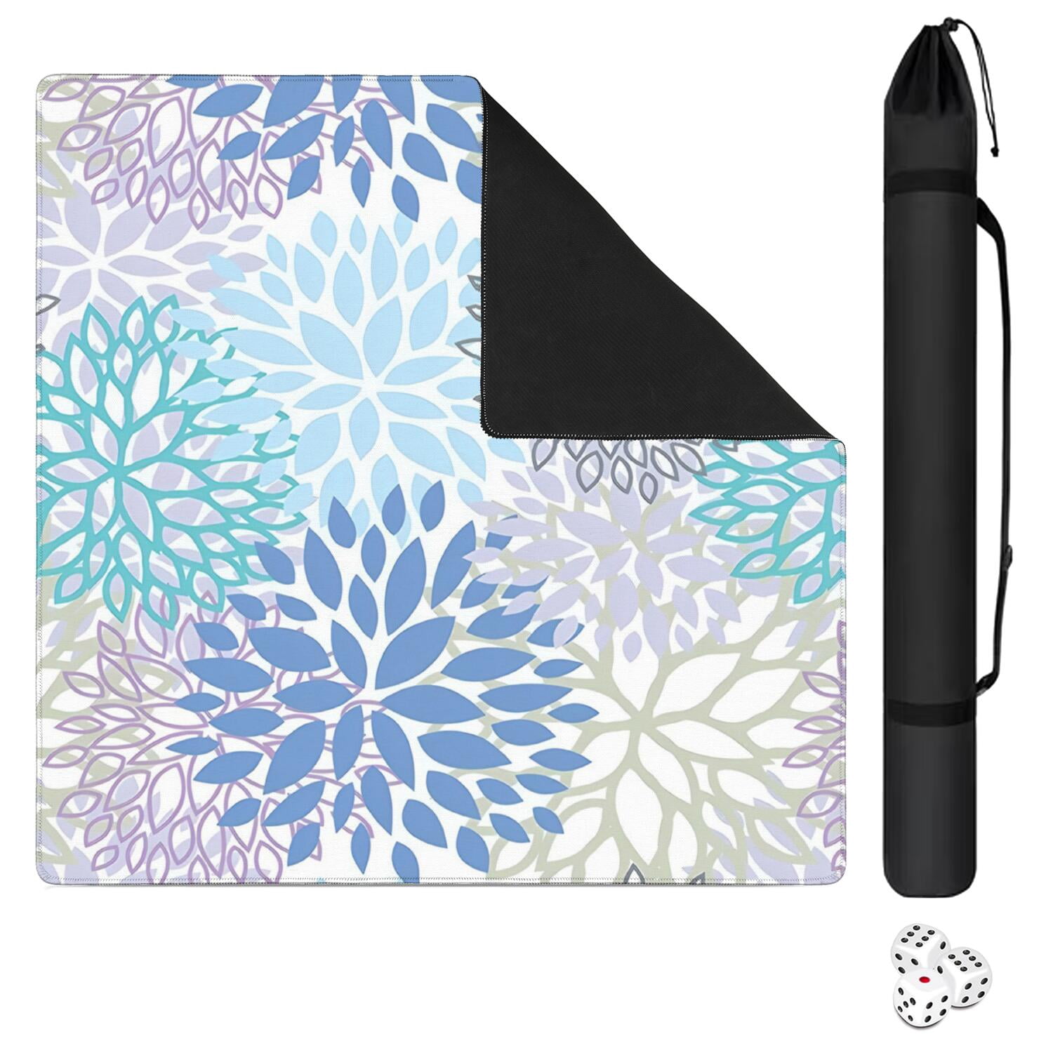 31.5 Inch Boho Style Table Pad Made of High Quality Rubber Material with Anti-Slip Backing and Noise Reduction Properties for Card Games