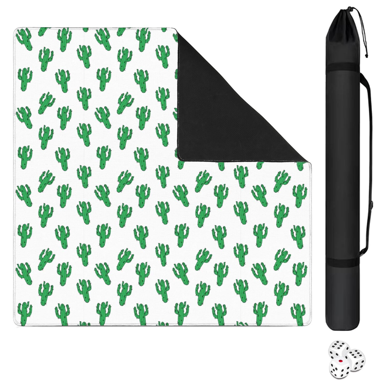 31.5 Inch Botanical Mahjong Playing Mat Crafted from Premium Rubber Material with Anti-Slip Non-Skid Surface and Noise Dampening Features for Games