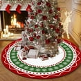 thumbnail image 1 of 31.5 Inch Christmas Carpet Tree Skirt - Velvet Vintage Glitter Cover for Christmas Party & Home Holiday Decor, 1 of 4