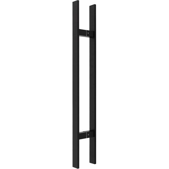 31.5 Inch Long 304 Stainless Steel Door Handle, Frosted Baking Paint Process, Commercial Door Pull Handle, for Doors with a Thickness of 12 mm, Black