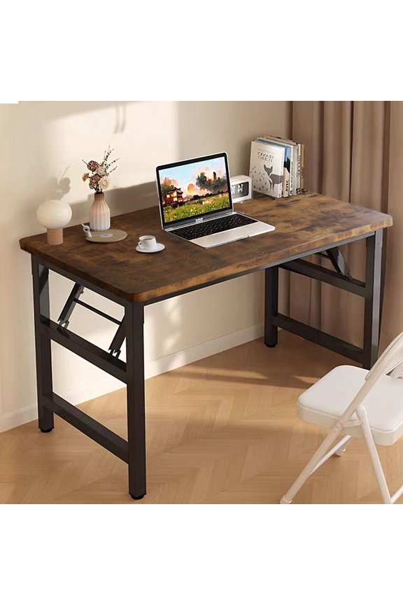 31.5 Inch No Assembly Folding Computer Desk, Space-Saving Small Desk for Home Office Bedroom Dorm Study, Compact Portable Foldable Laptop Desk