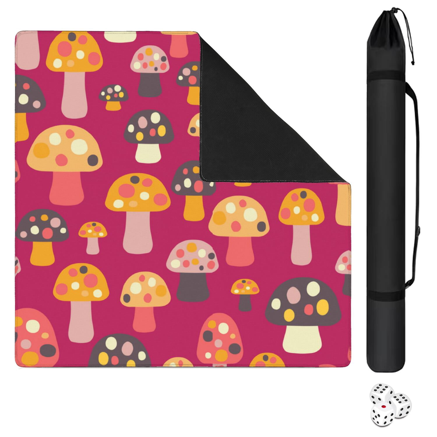 31.5 Inch Plants Inspired Game Surface Constructed from Durable Rubber Featuring Anti-Slip Grip Backing and Noise Dampening for Tiles Board Games