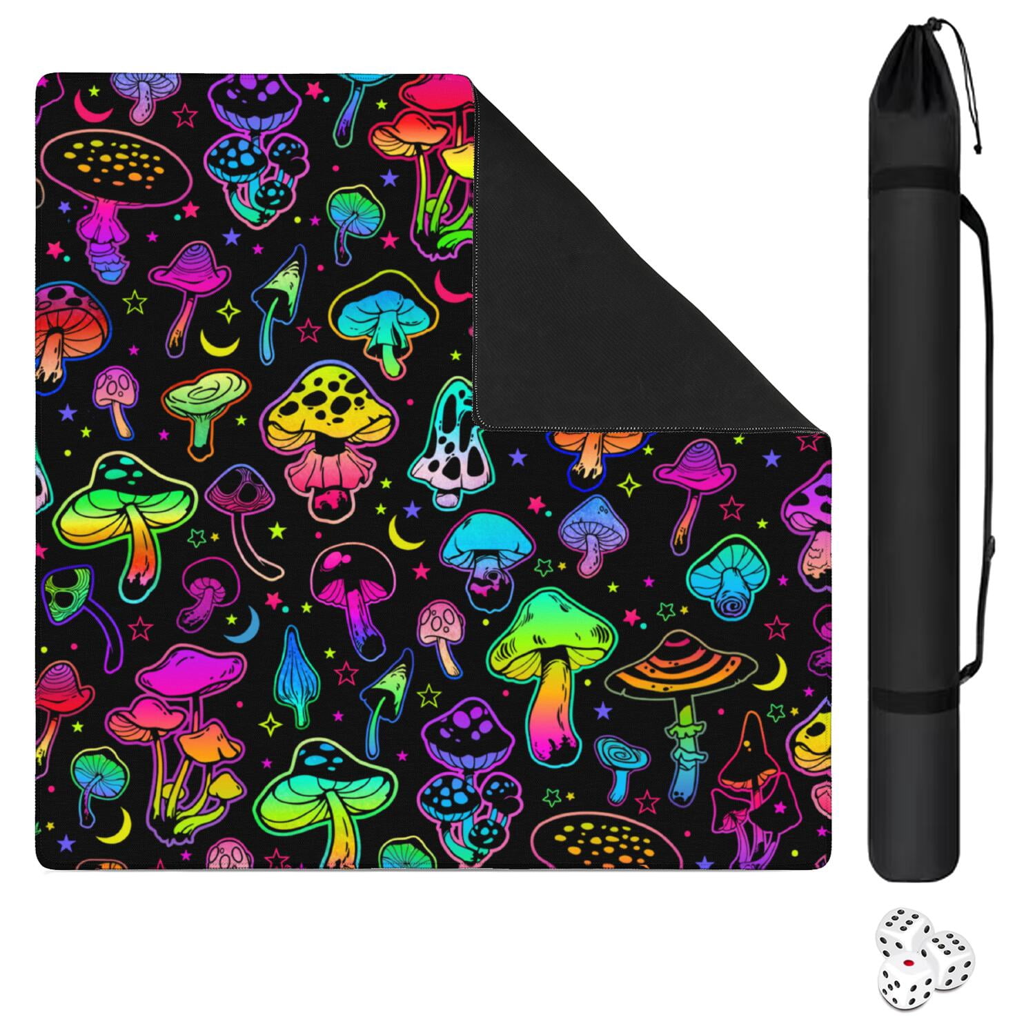 31.5 Inch Plants Inspired Game Surface Constructed from Durable Rubber Featuring Anti-Slip Grip Backing and Noise Dampening for Tiles Board Games