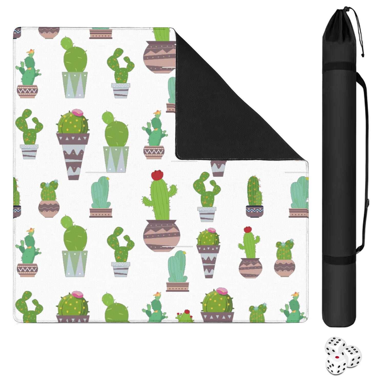 31.5 Inch Plants Inspired Game Surface Constructed from Durable Rubber Featuring Anti-Slip Grip Backing and Noise Dampening for Tiles Board Games