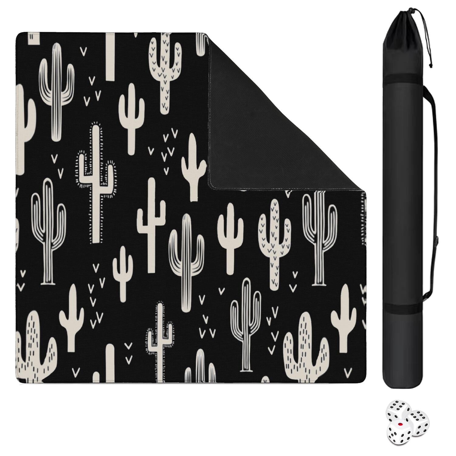 31.5 Inch Plants Inspired Playing Mat Made of Rubber Material Featuring Anti-Slip Non-Skid Backing and Noise Reduction Qualities for Board Games Card Games