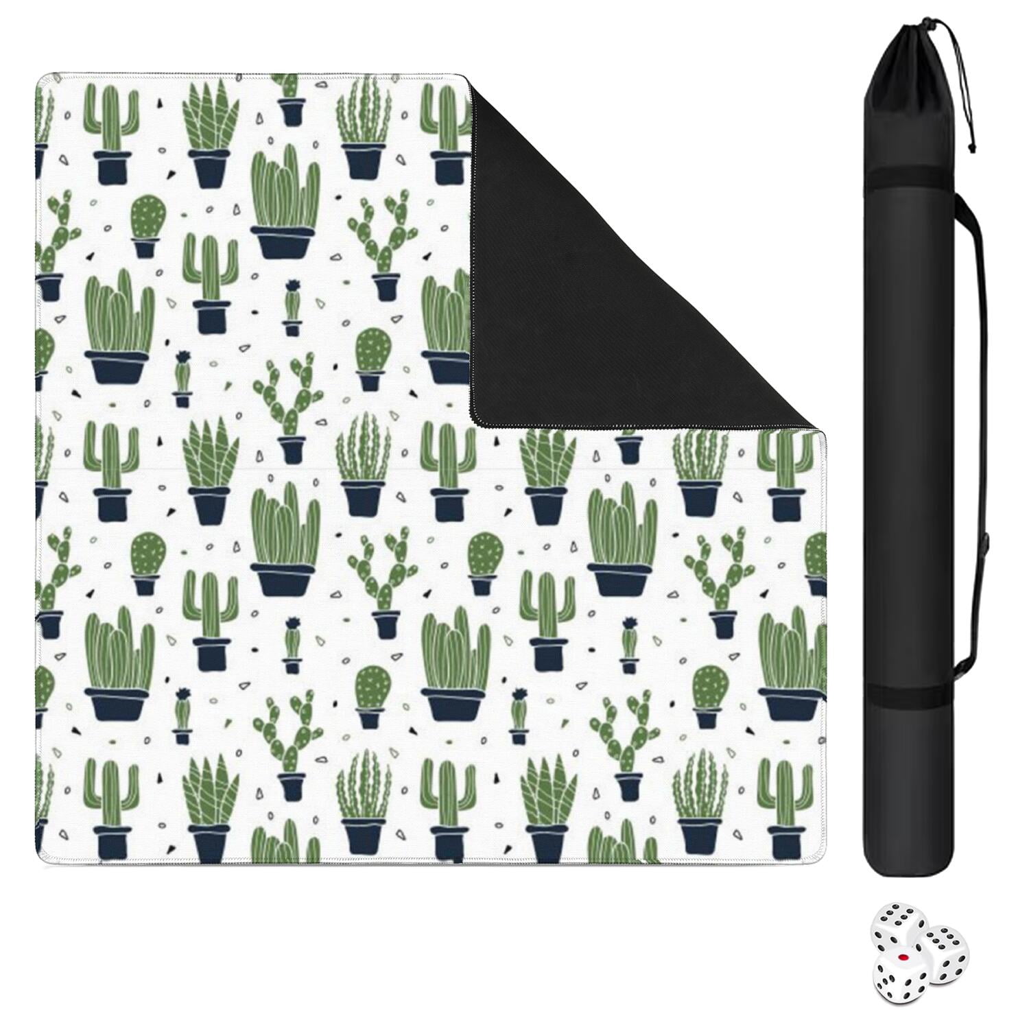 31.5 Inch Plants Inspired Playing Mat Made of Rubber Material Featuring Anti-Slip Non-Skid Backing and Noise Reduction Qualities for Board Games Card Games