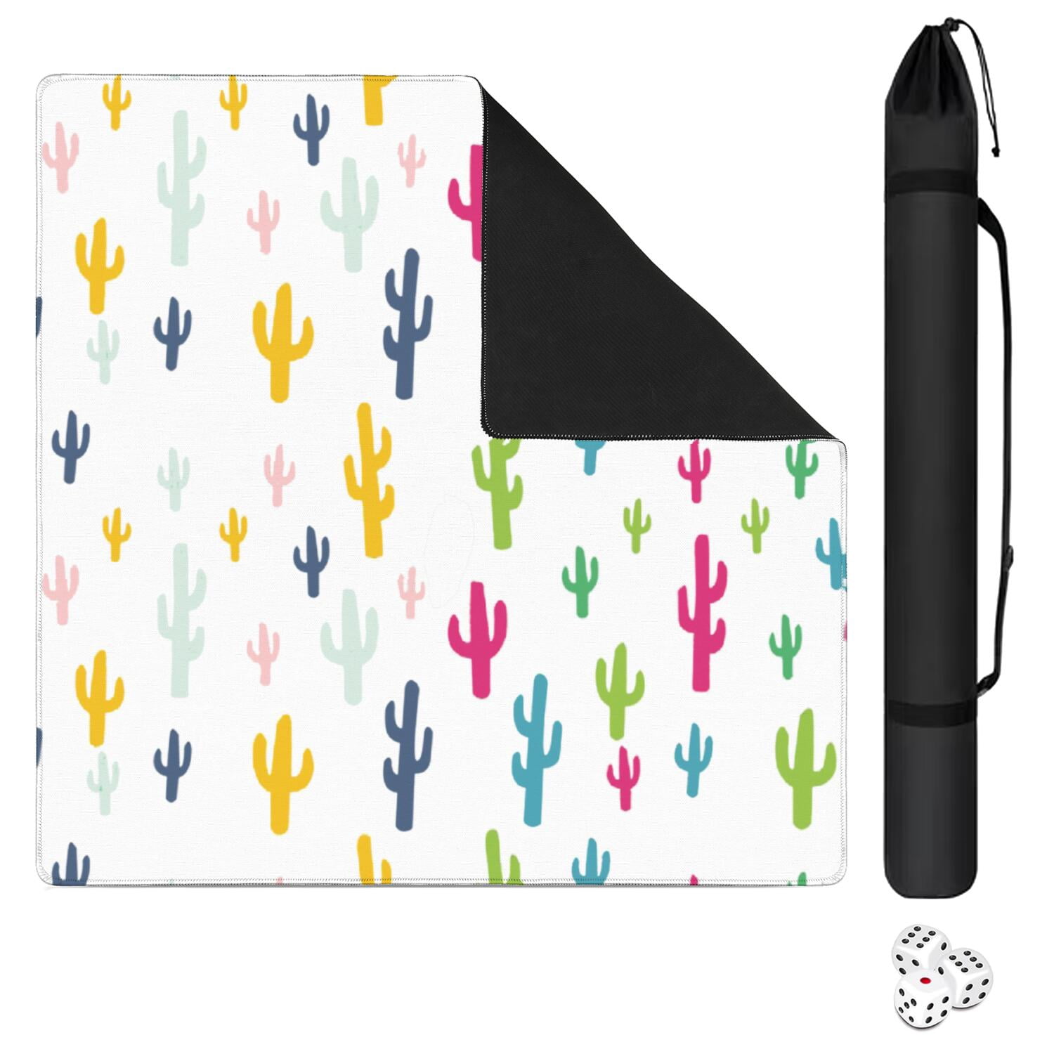 31.5 Inch Plants Inspired Table Cover Made of High Quality Rubber Material Featuring Anti-Slip Properties and Noise Reducing Qualities for Card Games