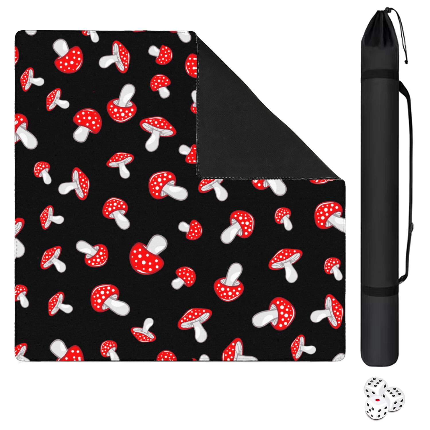 31.5 Inch Plants Inspired Table Mat Constructed from Rubber with Anti-Slip Properties and Noise Reducing Qualities for Mahjong Card Games Board Games Family Gatherings