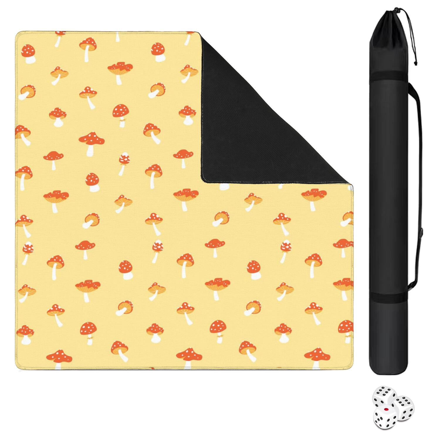 31.5 Inch Plants Inspired Table Mat Constructed from Rubber with Anti-Slip Properties and Noise Reducing Qualities for Mahjong Card Games Board Games Family Gatherings