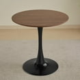 thumbnail image 1 of 31.5 Inch Round Dining Table,Mid-Century Tulip Table with Metal Pedestal Base,Modern Kitchen Table for Small Leisure Space, Dining Room,Easy Assembly, Walnut Color, 1 of 5