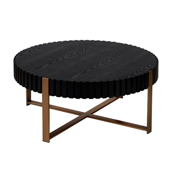 31.5-Inch Round Table with Pedestal and Ash Grain / Multi-Purpose Surface for Home