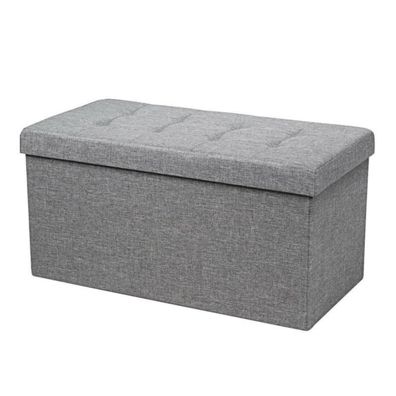 31.5 Inch Storage Ottoman Footrest with Removable Storage Bin