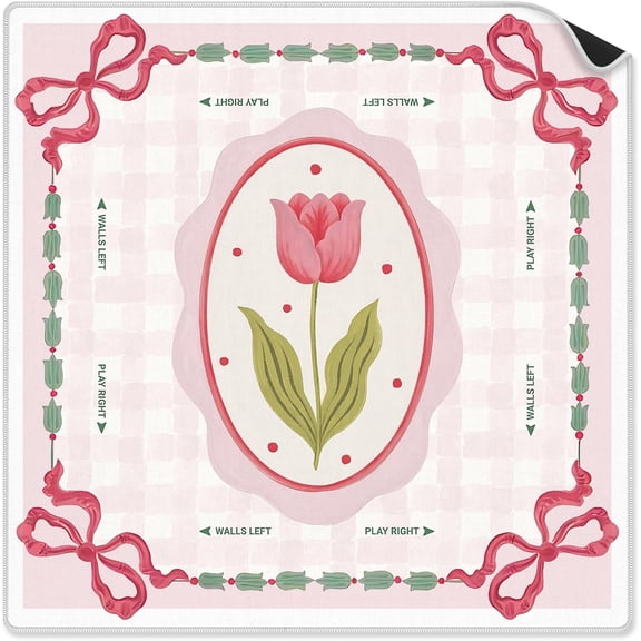31.5" Mahjong Mat - Non-Slip Rubber Bottom, Smooth Fabric Top for Easy Tile Sliding