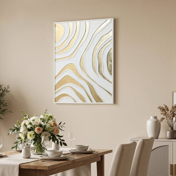 Langford Home 31.5" Modern Contour Metal Abstract Wall Art Decor