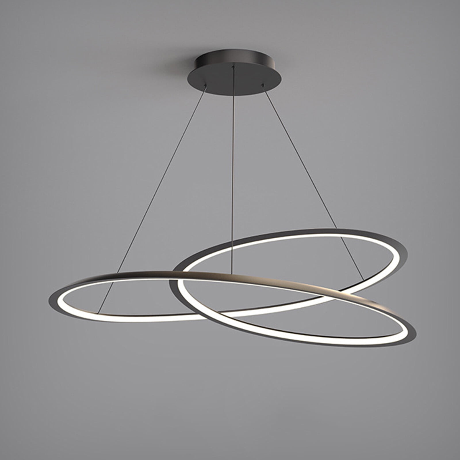 31.5" Modern LED Chandelier - Dimmable Hanging Light, 3000K-6500K Color Adjustable, Remote Control for Dining/Living Room