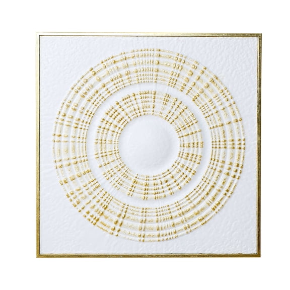 Langford Home 31.5" Modern Radiant Gold Metal Square Wall Art Decor
