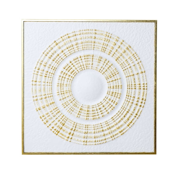 Langford Home 31.5" Modern Radiant Gold Metal Square Wall Art Decor