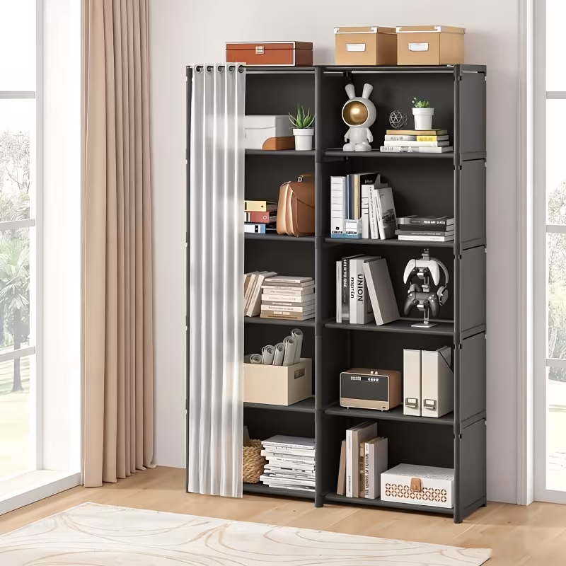 31.5" Multi-Purpose Storage Cabinet, Dustproof Clothes and Book Organizer, Easy Assembly, for Bedroom, Living Room, Office, Classroom, and Dormitory