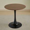 thumbnail image 1 of 31.5 "Round Dining Table for 2-4 People with Walnut Top,Mid-Century Walnut Tulip Kitchen Table,Pedestal Table for Small Home Office Living Room,Walnut Fiberboard Furniture Dining Dining Tables, 1 of 1