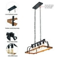 thumbnail image 1 of 31.5“ Rustic 5-Light Farmhouse Wood Chandelier French Country Dining Room Ceiling Light Fixture, 1 of 23