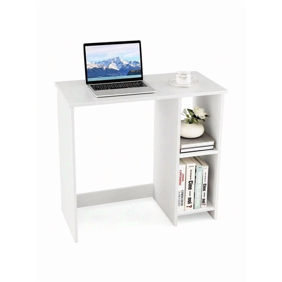 31.5'' Small Computer Desk Home Office Study Writing Desk With 2 Compartments