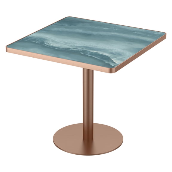 31.5"Square Modern, Marble-Look Sintered Stone Top, Sintered Stone Tabletop, for Home Office/Kitchen