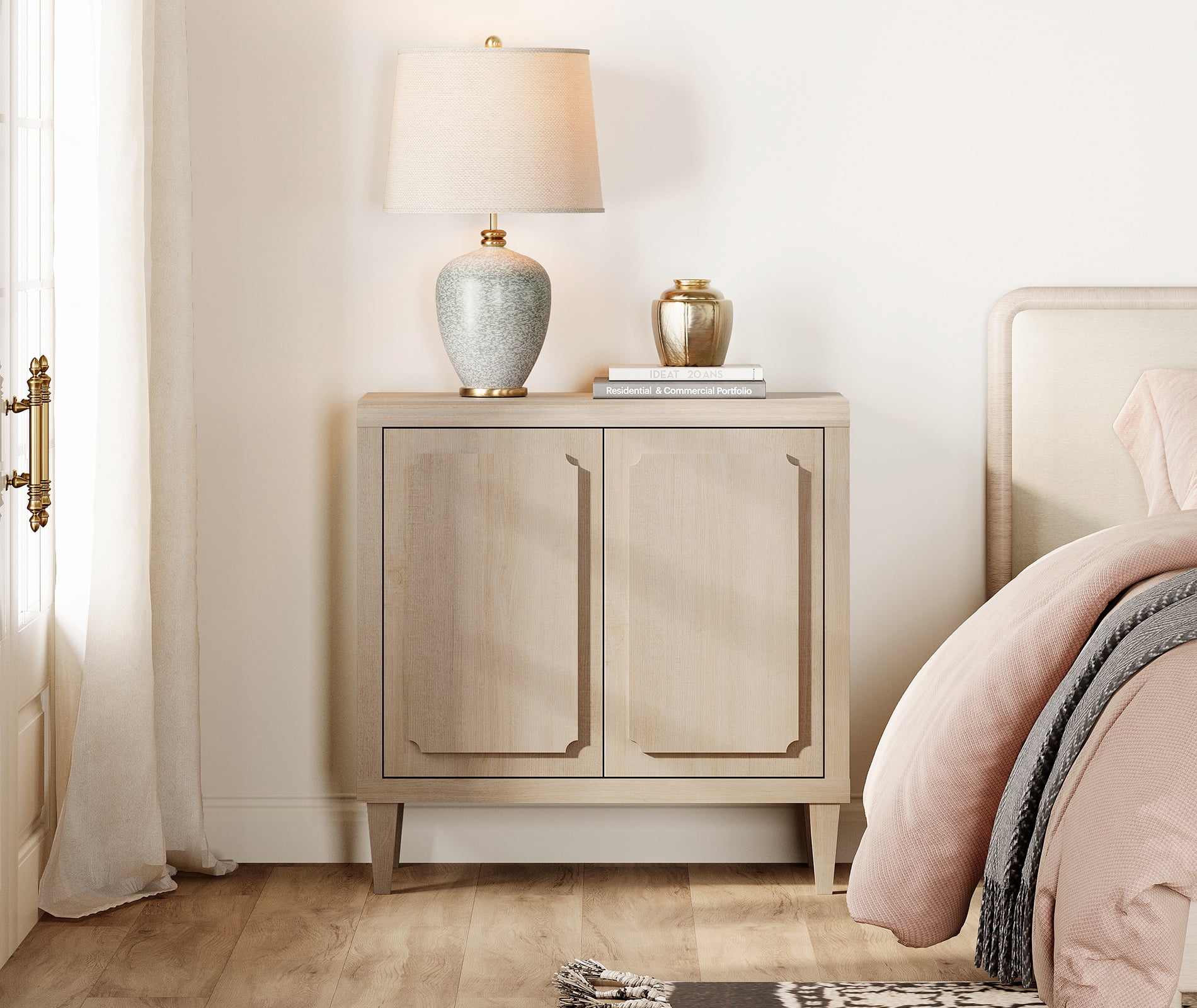31.5" Tall Nightstand with 3 Drawers, Modern End Table with Storage for Living Room, Bedroom