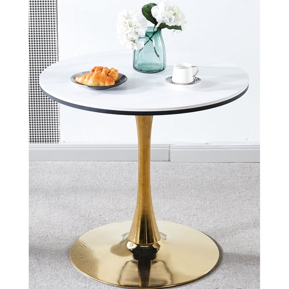 31.5" Tulip-shaped MDF Table / Stable and Time-saving for Leisure Coffee