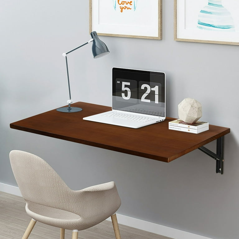 Computer Desk For Small Spaces - Space Saving Desk, Small Computer Desks, Bookcase Set, Wall Mounted Floating Desk
