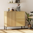 thumbnail image 1 of 31.5" Wooden Reeded Sideboard with 2 Doors, Modern Credenza Storage Cabinet for Kitchen, Dining Room, 1 of 7