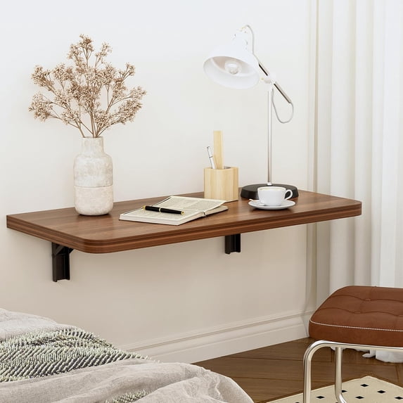 31.5’’X 15.7’’ Wall Mounted Folding Table, Laundry Folding Table with Heavy-Duty Brackets for Laundry Room Bedroom Home Office