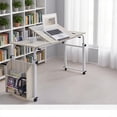 thumbnail image 1 of 31.5 in/47.24 in Overbed Table with Wheels, Bed Table with Adjustable Tilt Board and Wheels, Eating Desk, Cross-Bed Desk for Home, Hospital, 1 of 7