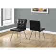 thumbnail image 1 of 31.5 in. Black Leather Look, Foam, Polyurethane & Metal Dining Chairs - Pack of 2, 1 of 1