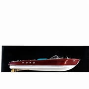 31.5 in. Riva Aquarama Half Hull Model Speedboat, Glossy Black