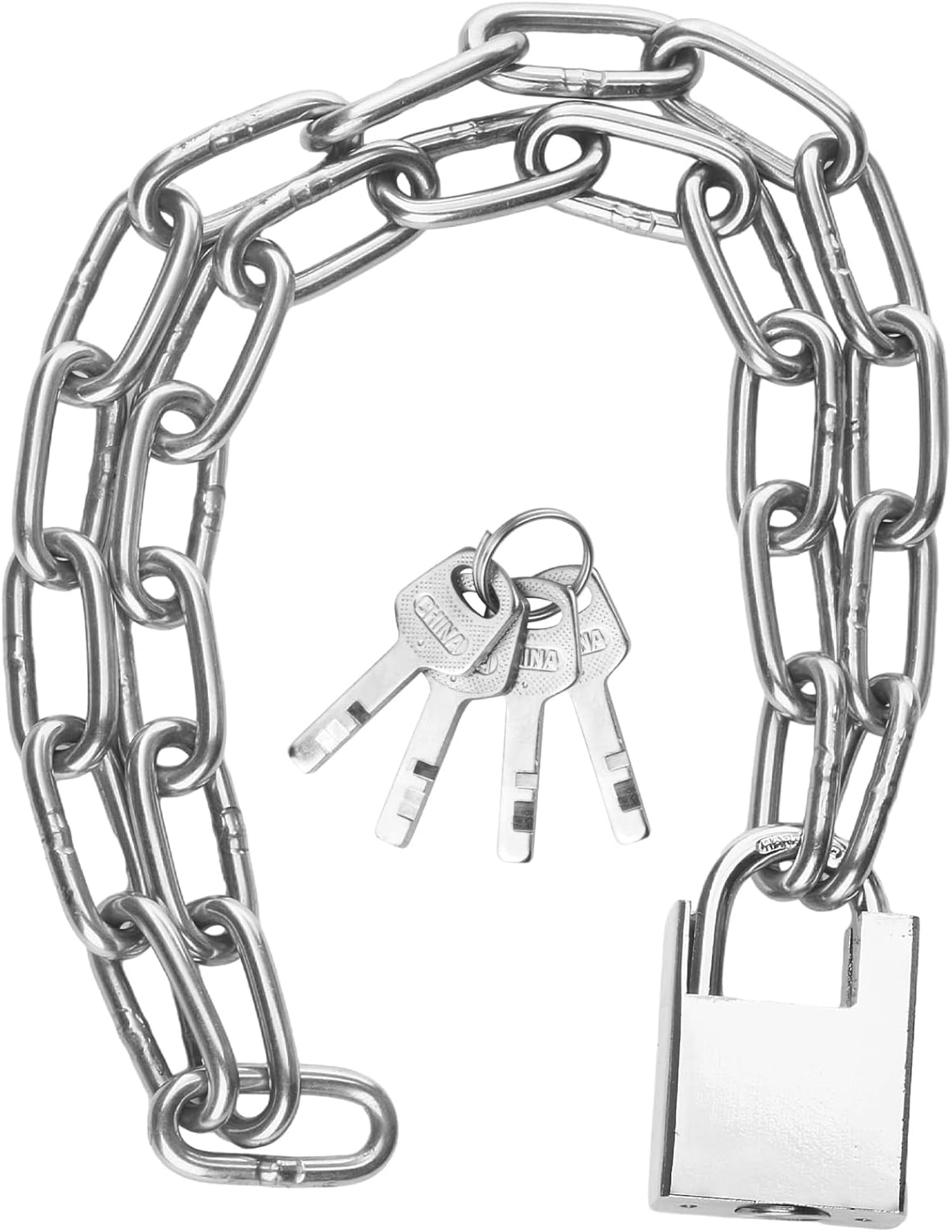 31.5 inch/0.8 Meter Chain Locks,Happon Security Chain and Lock Kit,Bicycle Chain Locks, Security Chain Lock for Motorcycles, Bike,Generator, Gates ,Outdoor Furniture