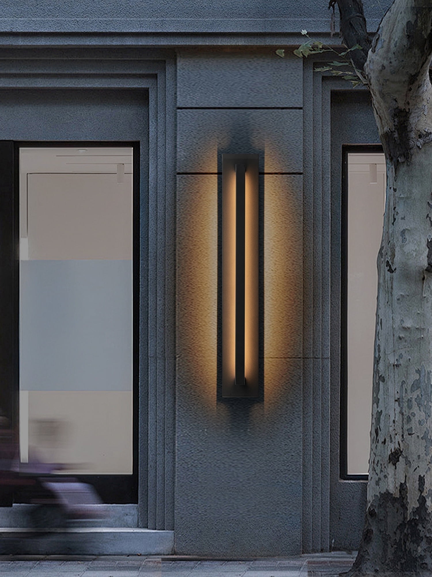 31.5 inch Black Modern Outdoor Led Wall Sconce
