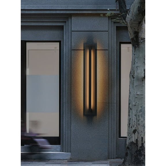 31.5 inch Black Modern Outdoor Led Wall Sconce