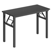 31.5 inches Foldable Computer Desk, Small No Assembly Sturdy Laptop Workstation for Home Office, Modern Portable Folding Study Table Writing Gaming Desk for Small Spaces, Black