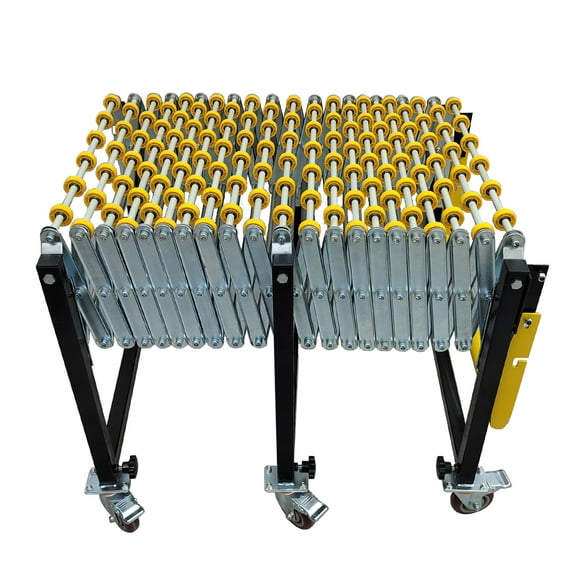 31.5" to 118" Portable Flexible Expandable Conveyor Unpowered Unloading Conveyor