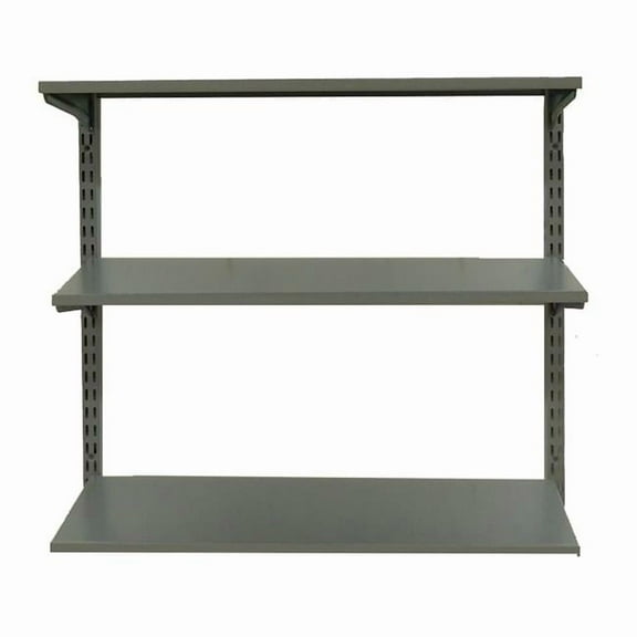 31.5 x 33 in. Wall Mount Shelving Unit with 3 Epoxy Coated Steel Shelves & Mounting Hardware