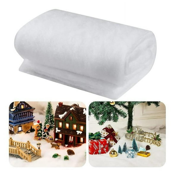 31.5"x94.5" Christmas Snow Blankets- Thickened White Cotton Blanket Fluffy Artificial Snow Carpet Fake Snow Covering Decorations Xmas Party Favors for Xmas Winter Decor Village Display Photo Prop