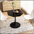 thumbnail image 1 of 31.50"Modern Octagonal Coffee Table with Printed Black Marble Table Top,Metal Base,, 1 of 9