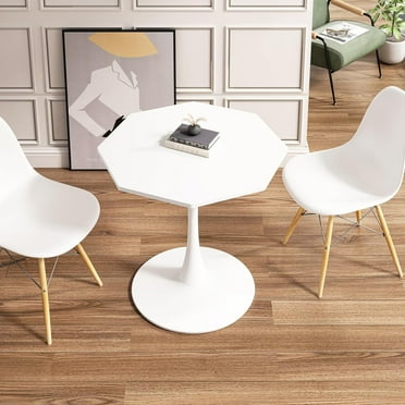 24 Inch Modern Round Dining Table for 2-4 People with MDF Top and ...