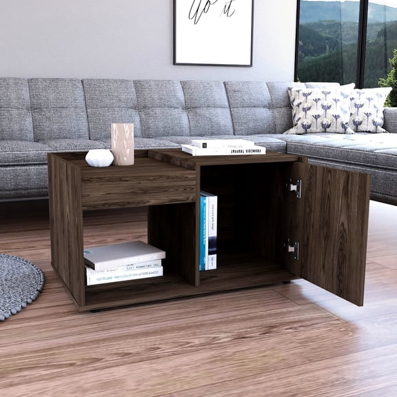 31.50 - inch Wide | Coffee Table Cabinet for Displaying Objects | Long - lasting Furniture Made of Quality Particle Board