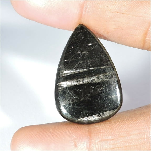 31.50Cts Exclusive Natural Flash Hypersthene Pear Cabochon Jewelry Gemstone