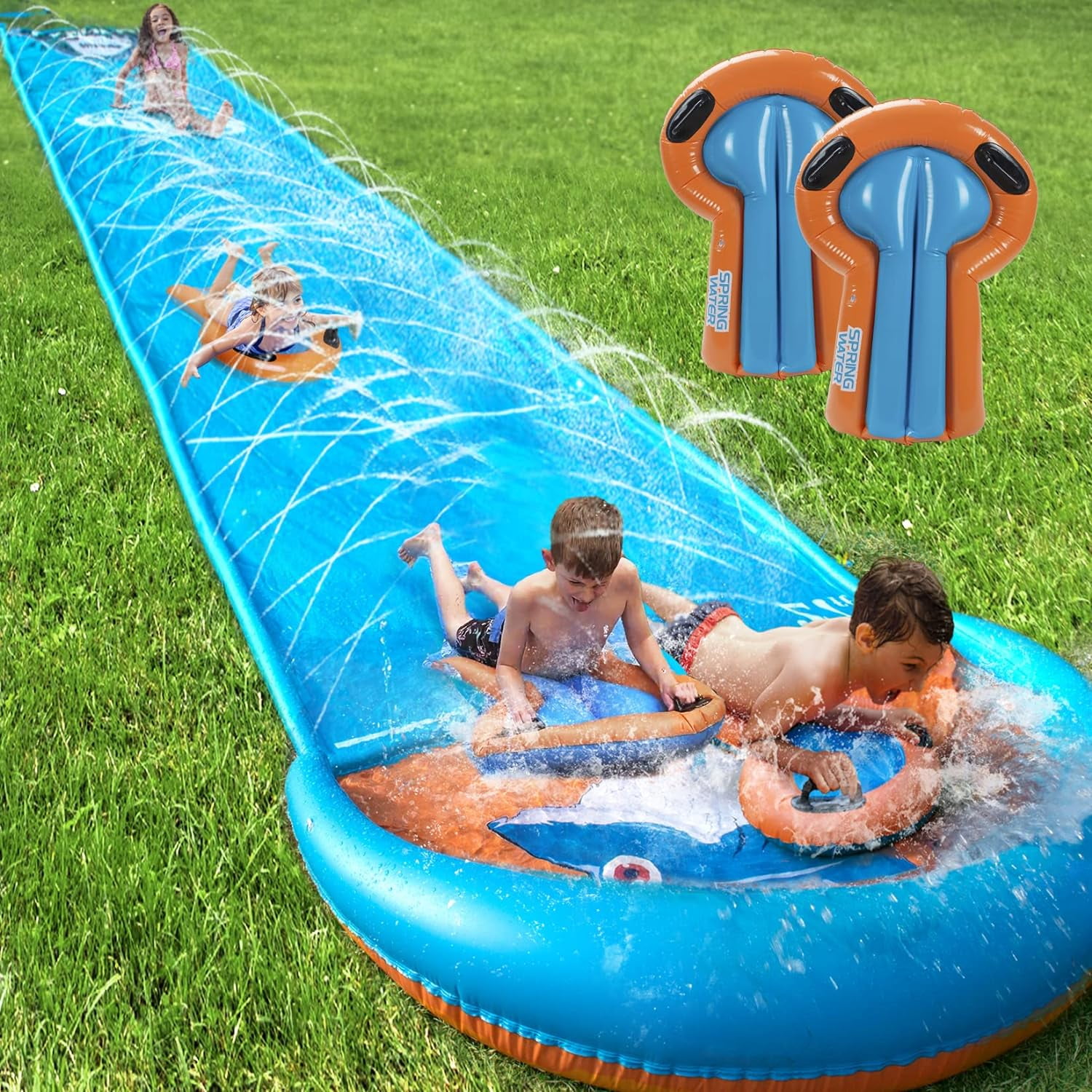 31.5FT Slip Water Slide, Extra Long Slip Lawn Water Slides for Kids ...