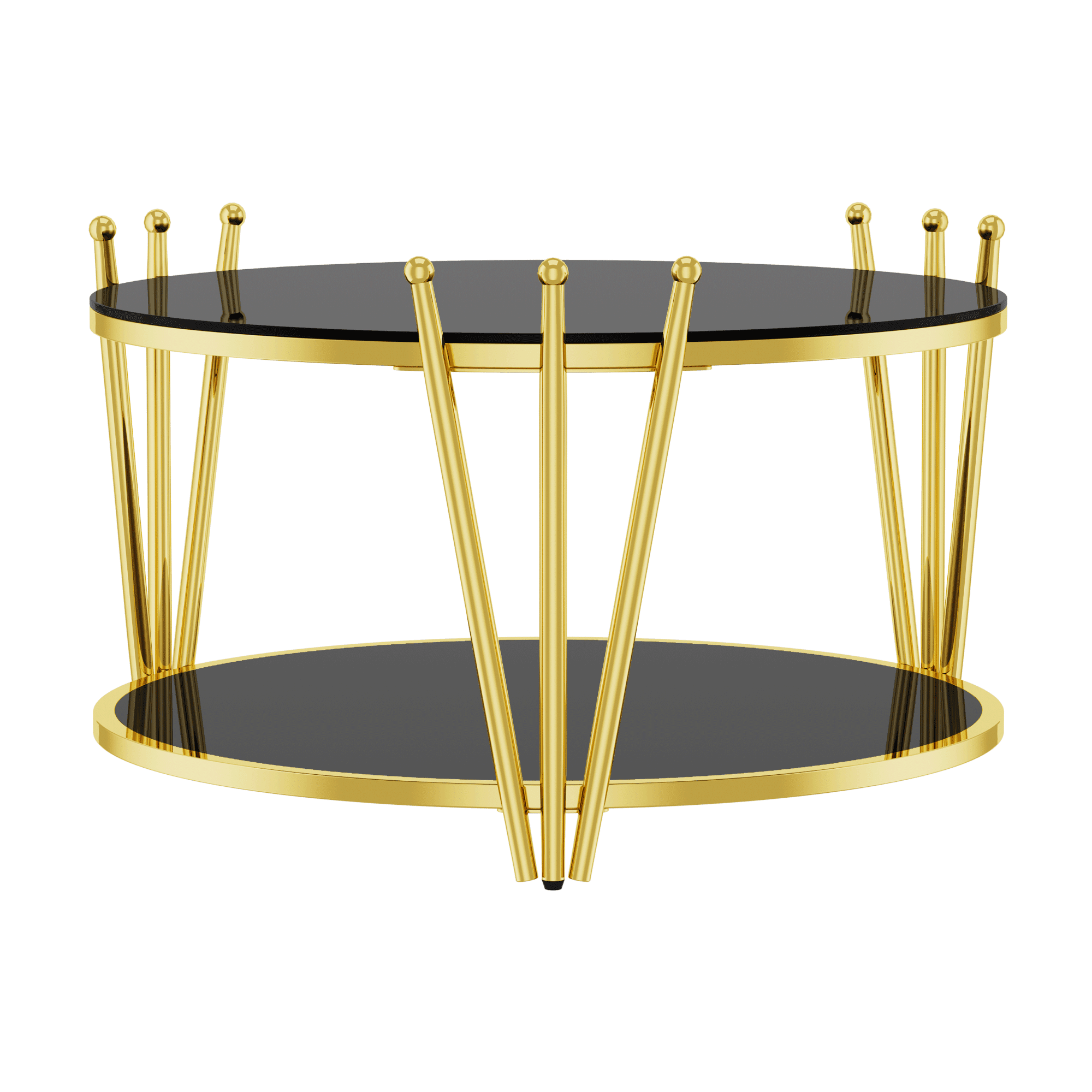31.5inch Modern Luxury Gold Coffee Table for Living Room, Stainless
